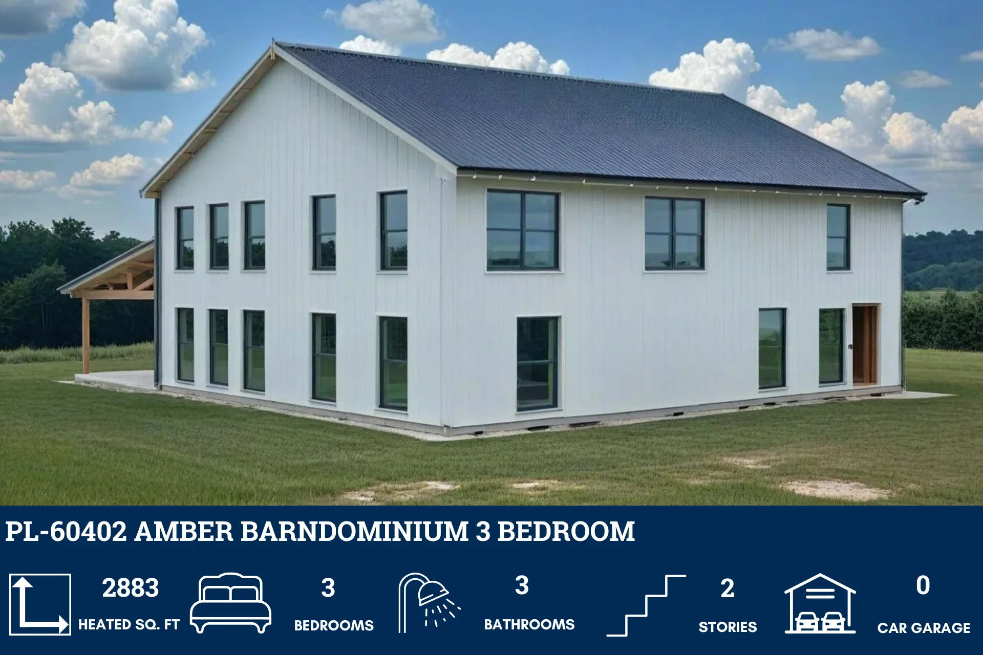 PL-60402 Amber Barndominium House Plan - Image 3