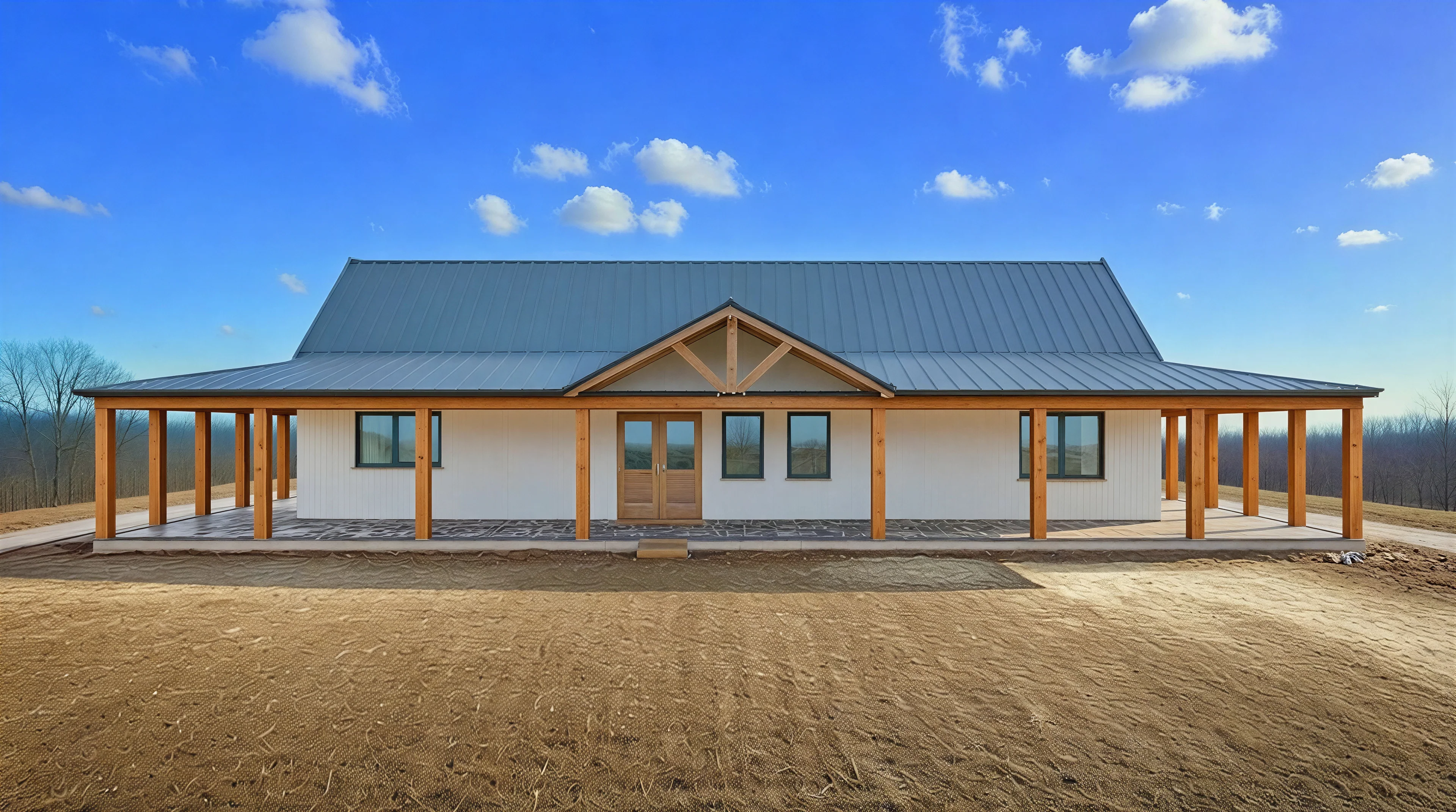 PL-61313-C Cherry Barndominium House Plan