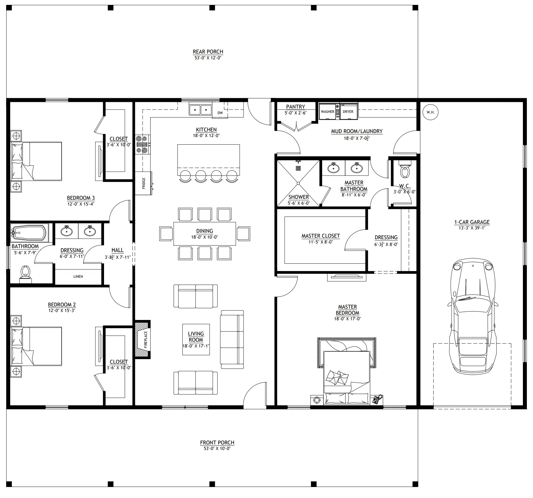 PL-62001-G Gilbert Barndominium House Plan - Image 11