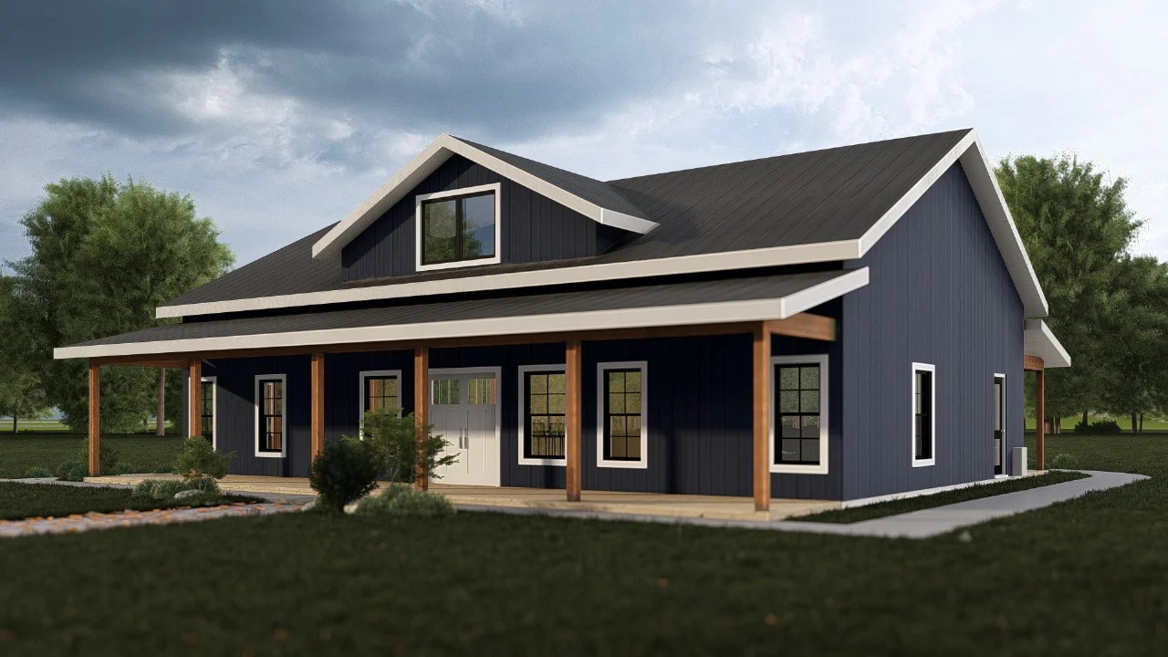 PL-62301 Luna Barndominium House Plan - Image 3