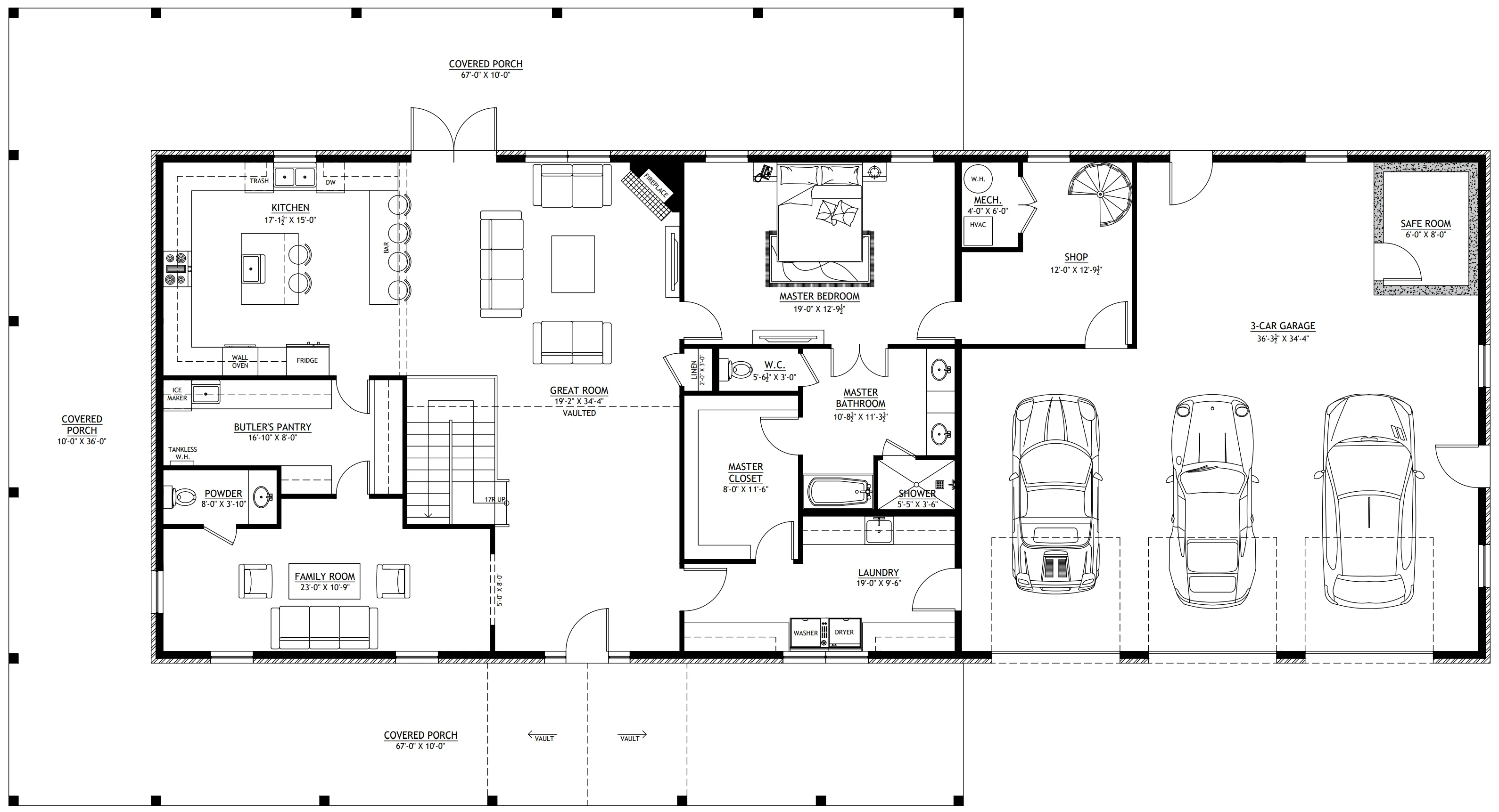 PL-62324 Milford Barndominium House Plan - Image 11