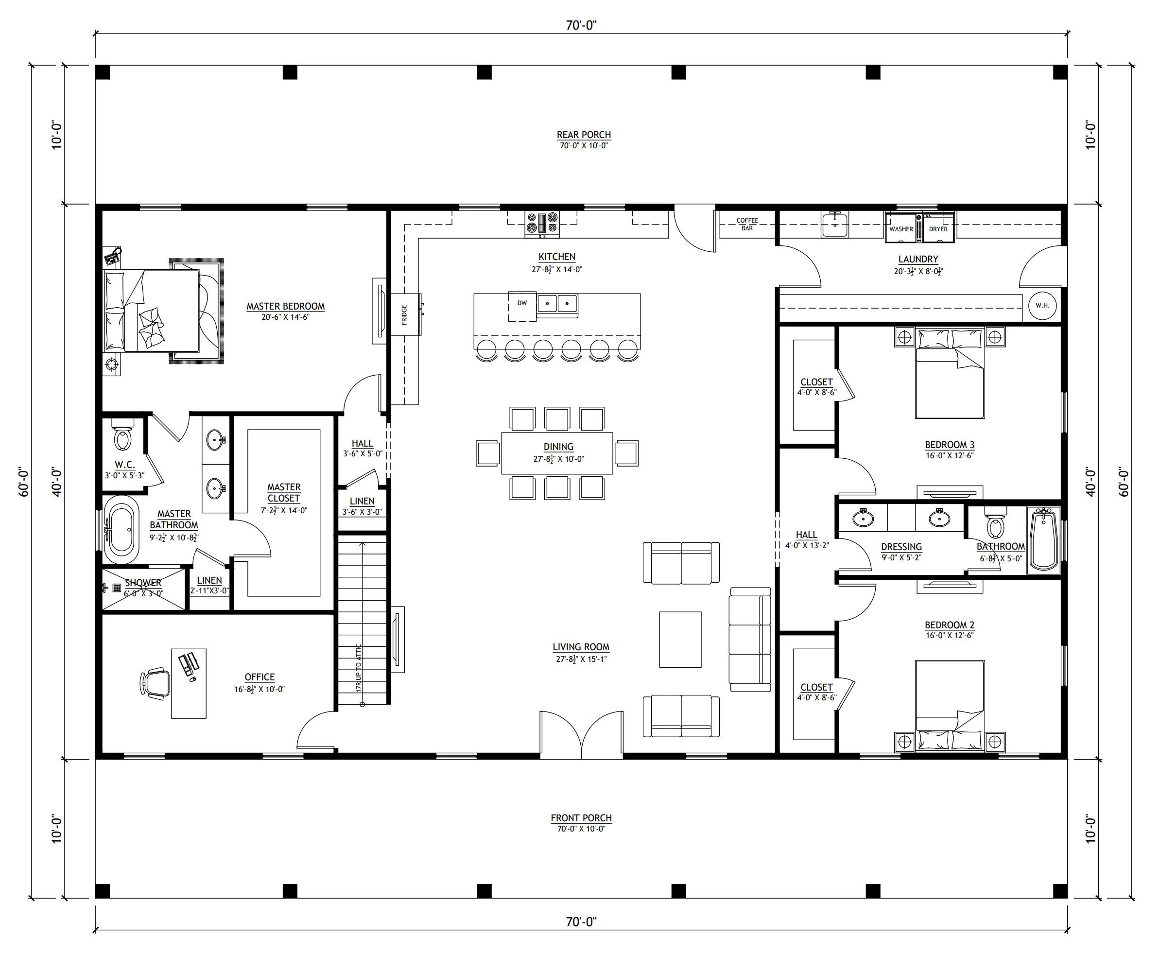 PL-62512-V Vail Barndominium House Plan - Image 9