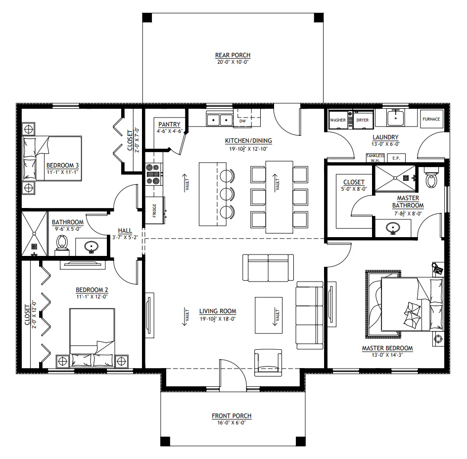 PL-64030 Max Barndominium House Plan - Image 11