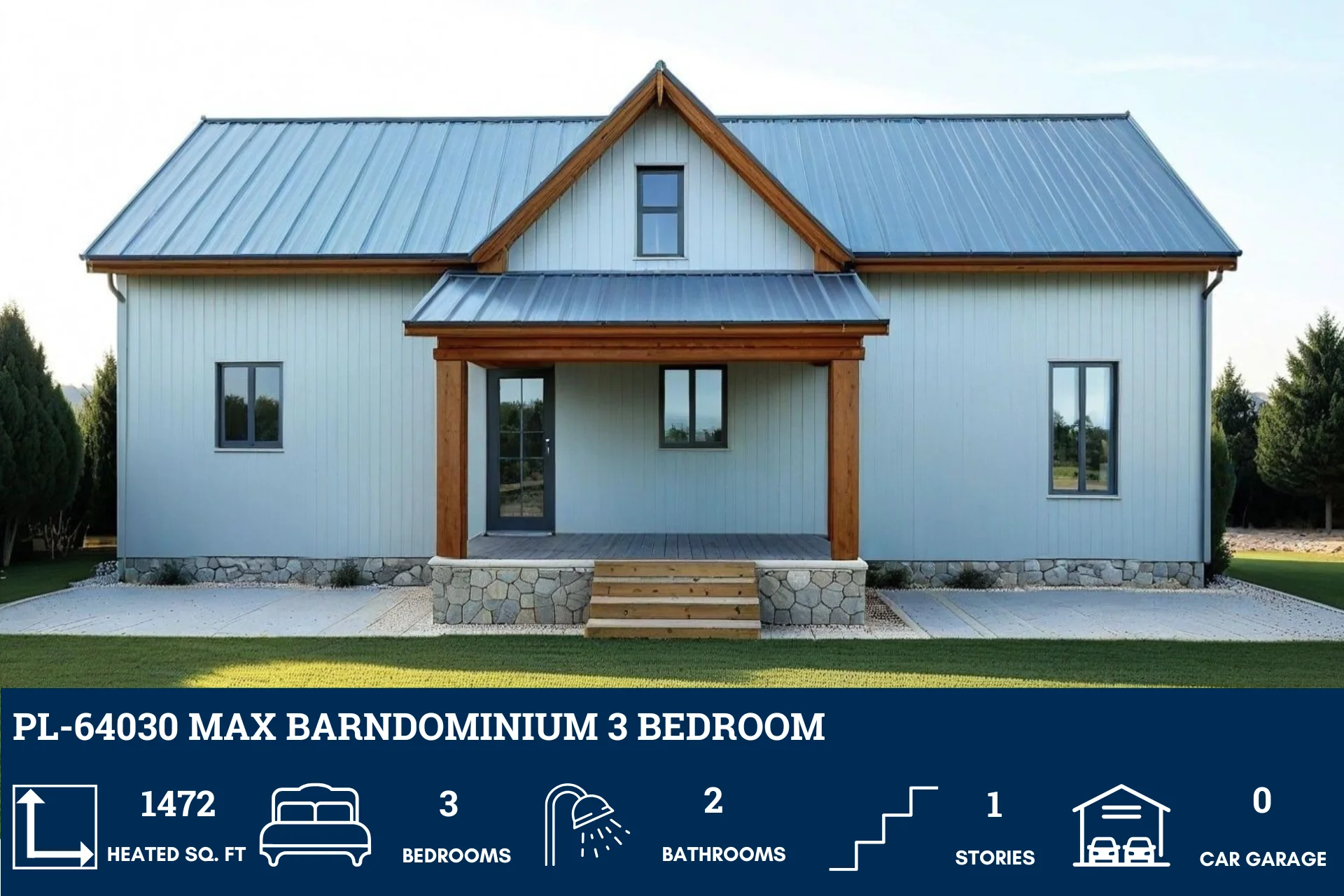 PL-64030 Max Barndominium House Plan - Image 2
