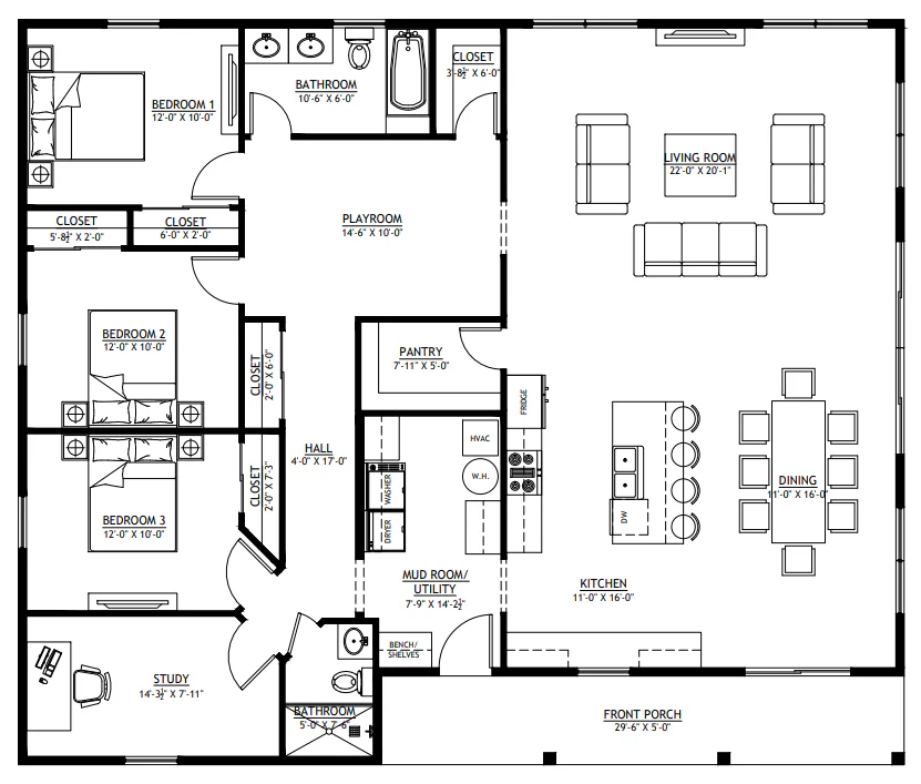 PL-64038 Caesar Barndominium House Plan - Image 13