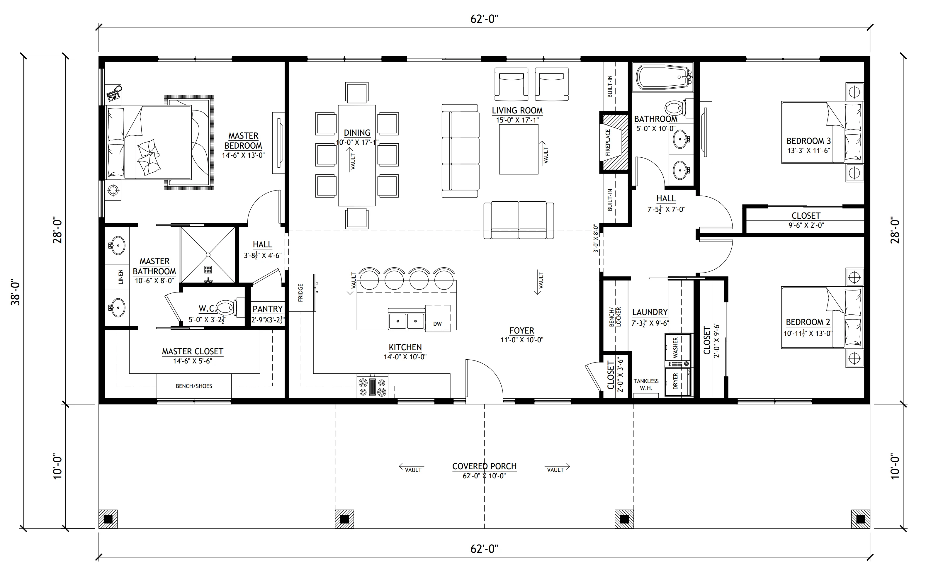 PL-64040 Roberta Barndominium House Plan - Image 9