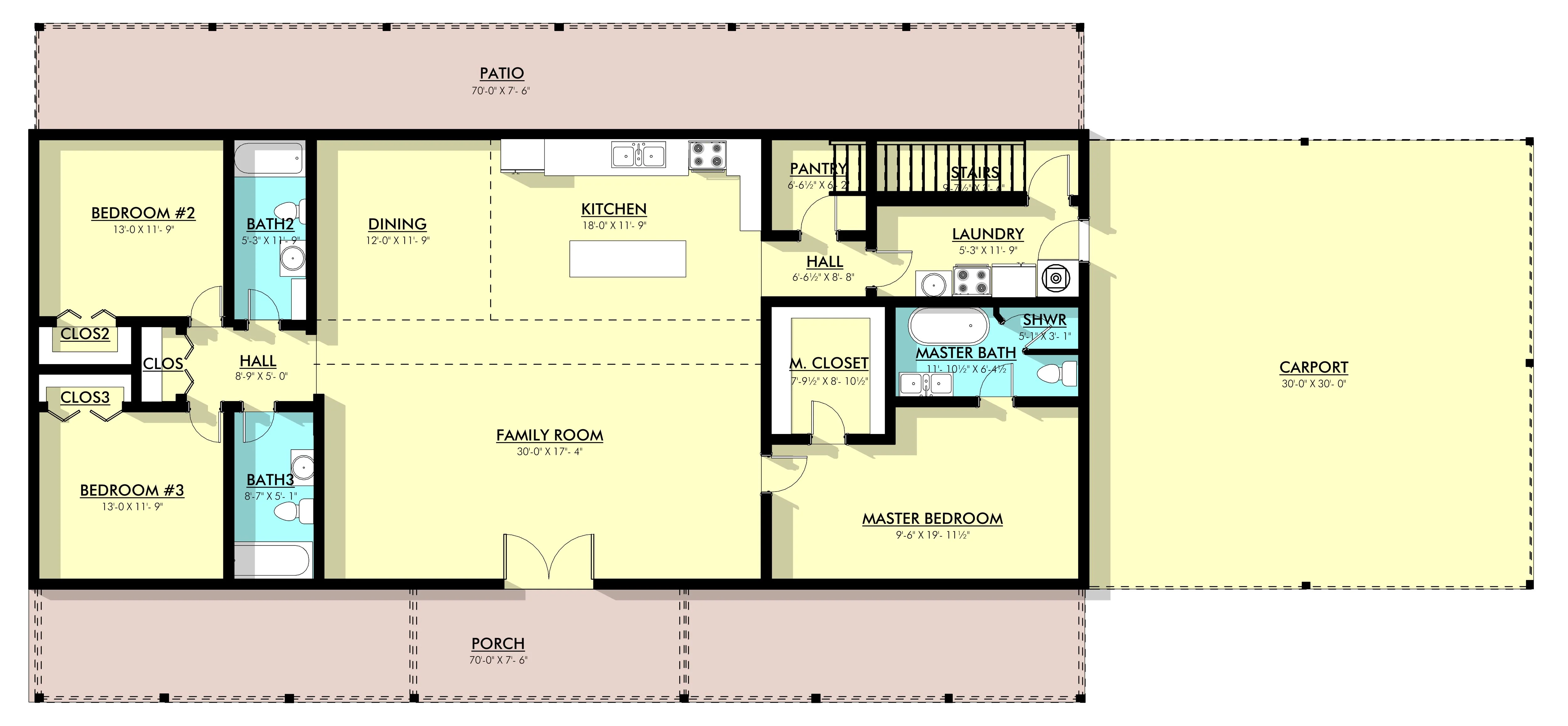 PL-69195 Sawyer Barndominium House Plan - Image 14