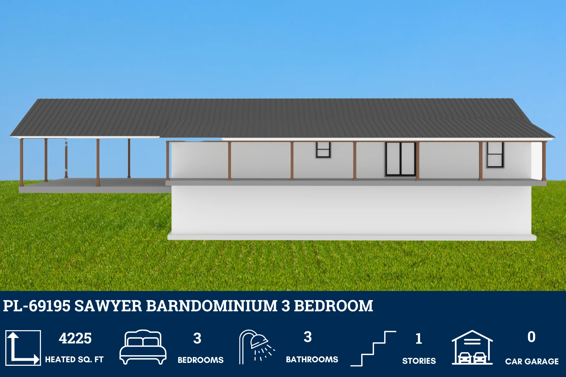 PL-69195 Sawyer Barndominium House Plan - Image 3