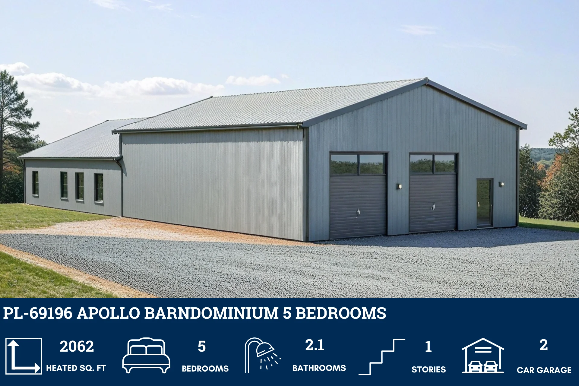 PL-69196 Apollo Barndominium House Plan - Image 3