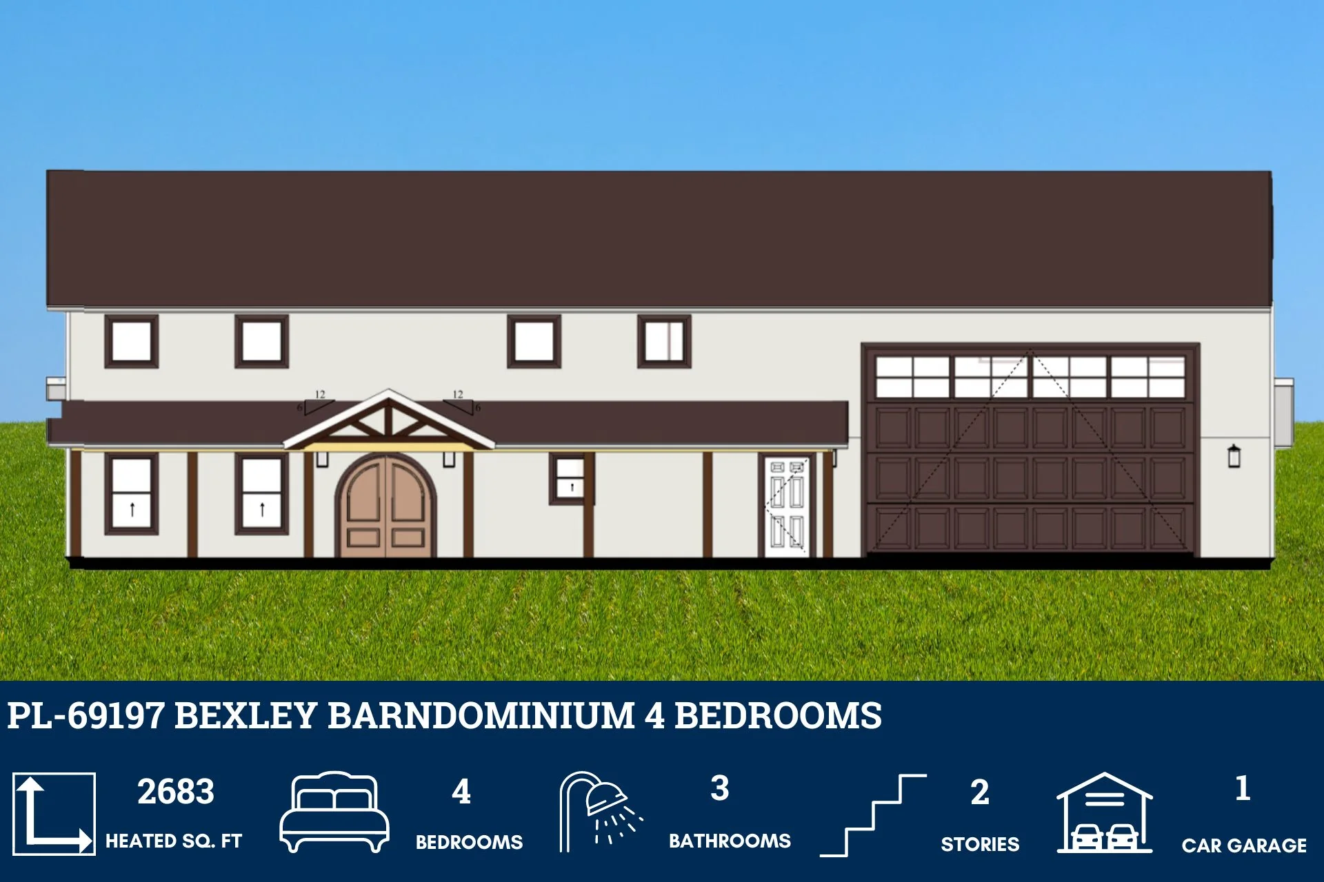 PL-69197 Bexley Barndominium House Plan - Image 5