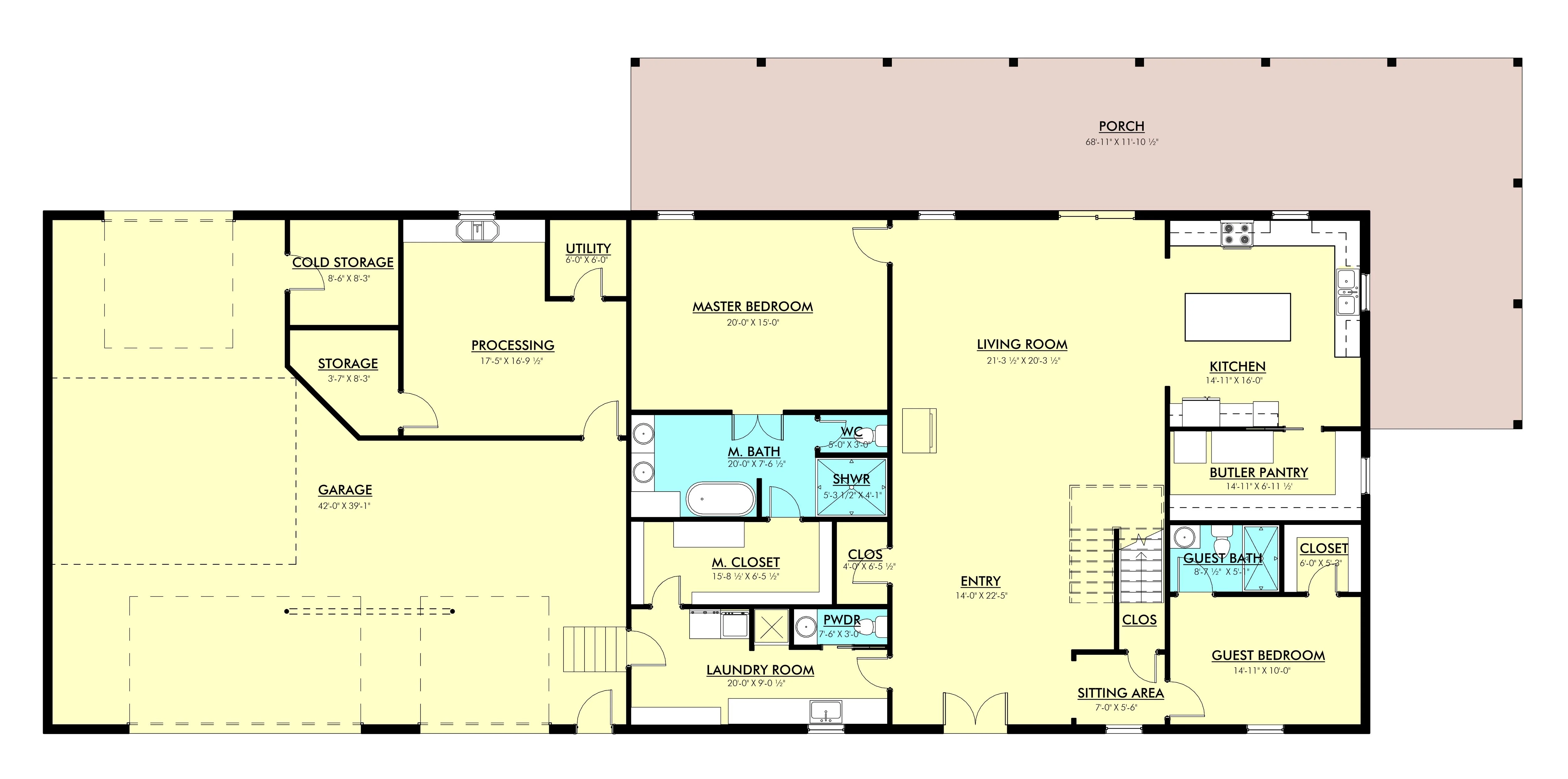 PL-69200 Darwin Barndominium House Plan - Image 14