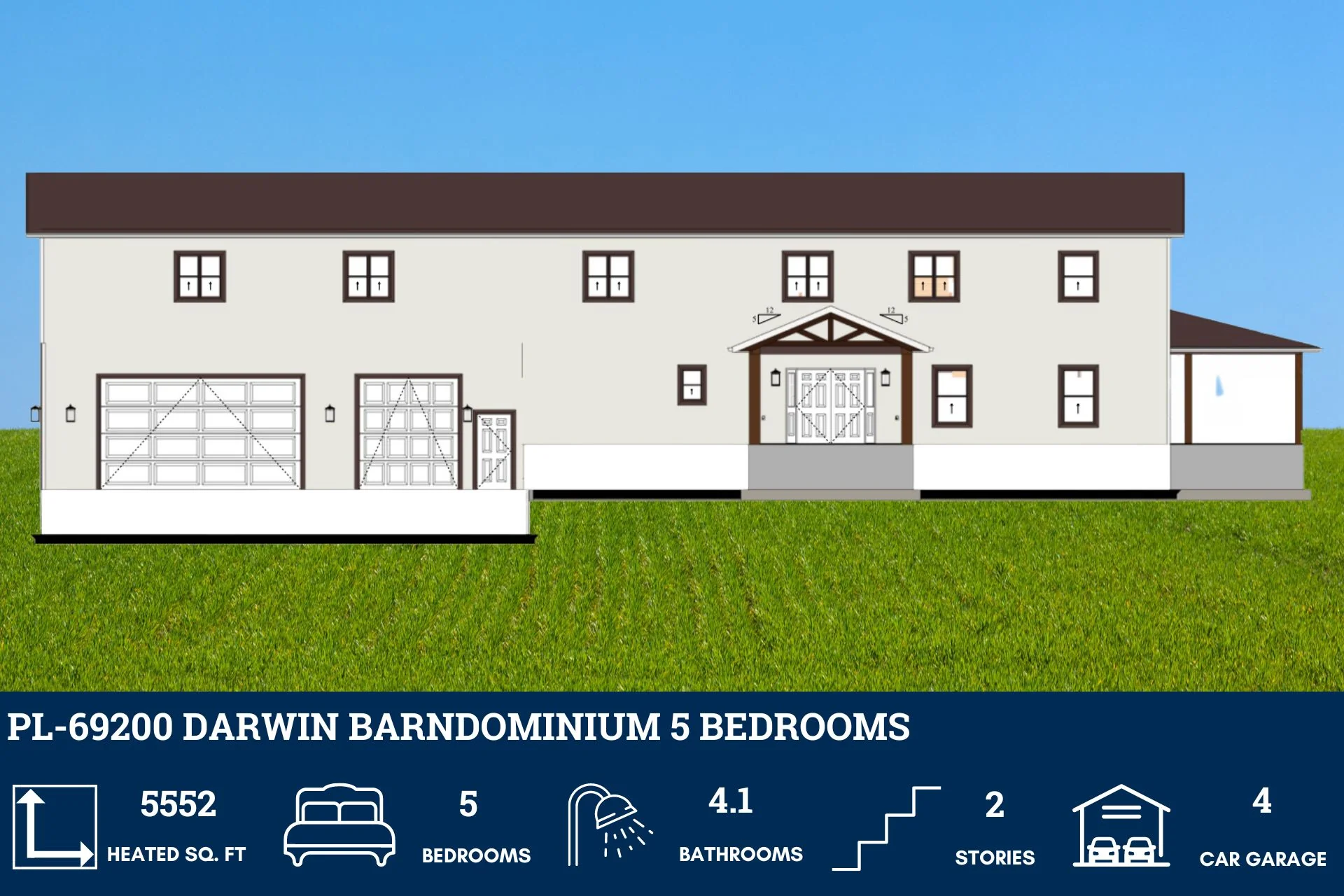 PL-69200 Darwin Barndominium House Plan - Image 5