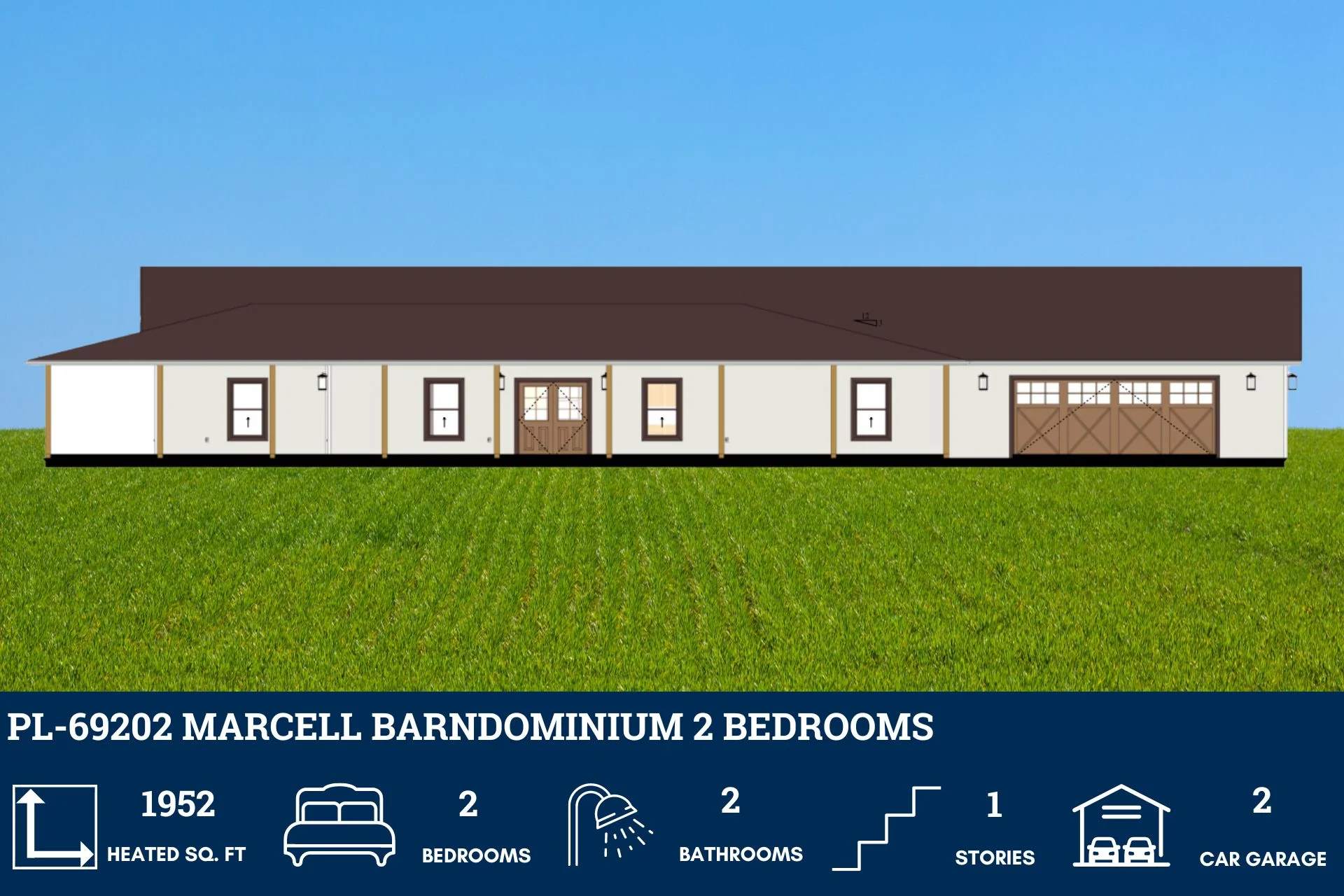 PL-69202 Marcell Barndominium House Plan - Image 3