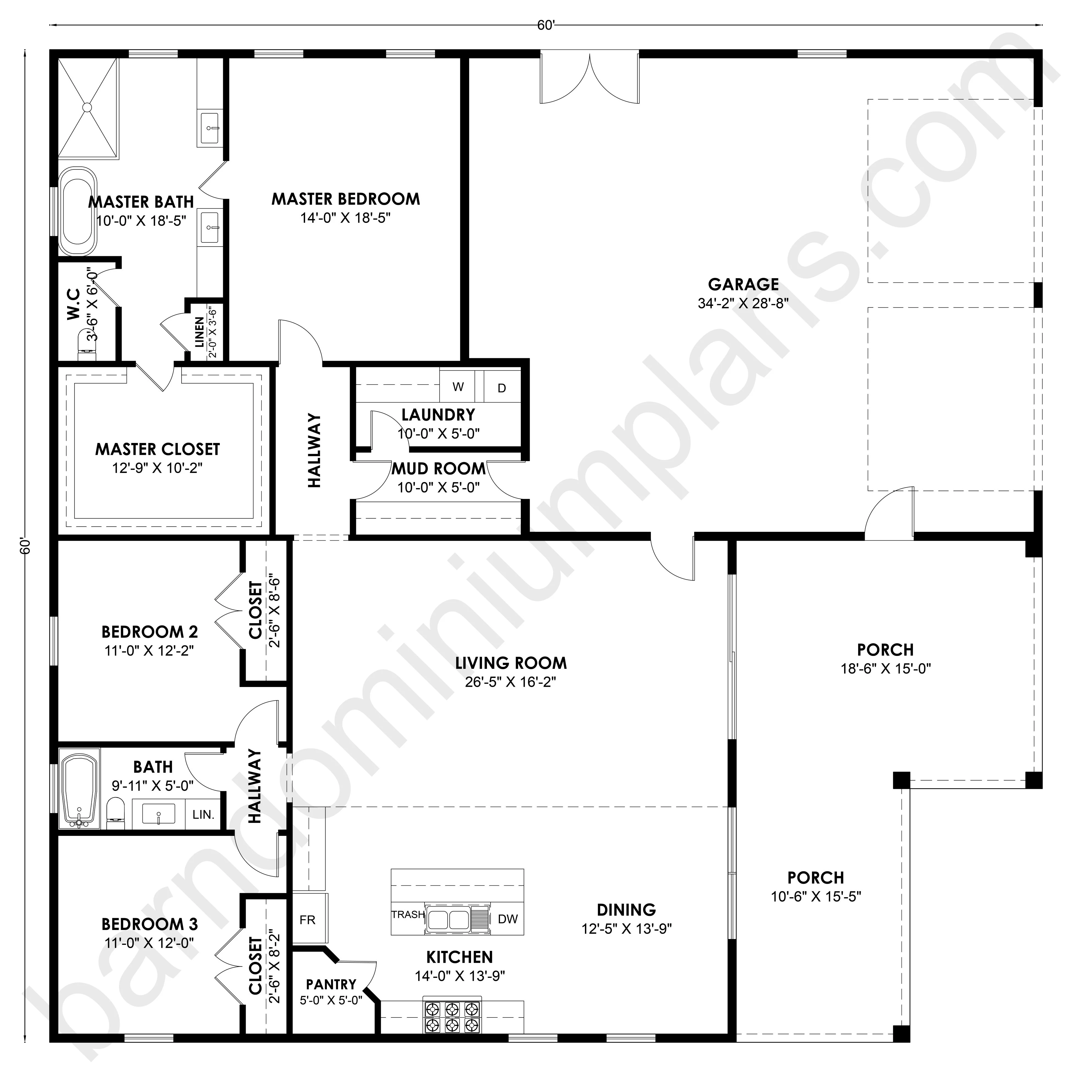 SS-30036 Barndominium House Plan - Image 2