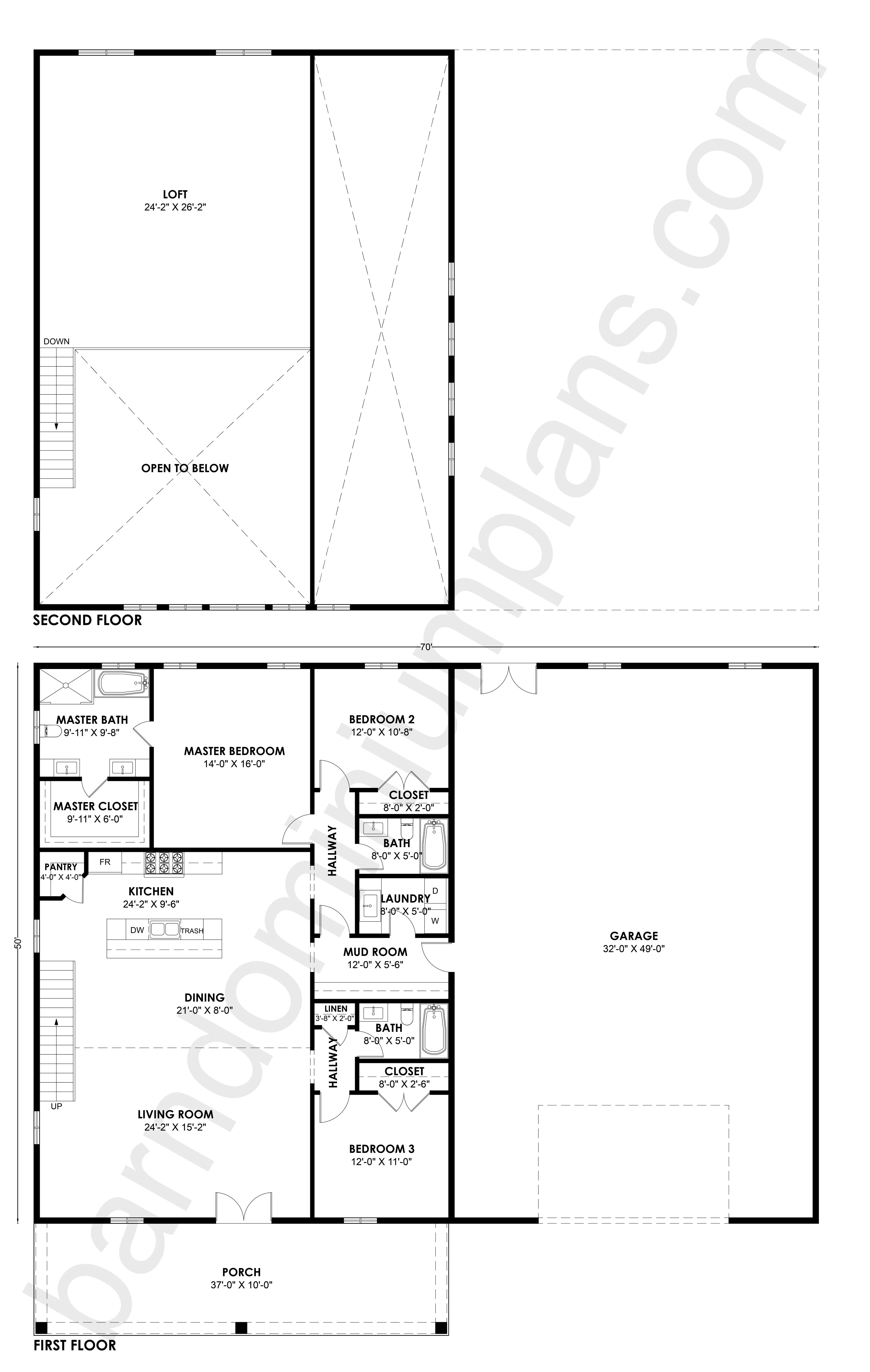 SS-30053 Barndominium House Plan - Image 2