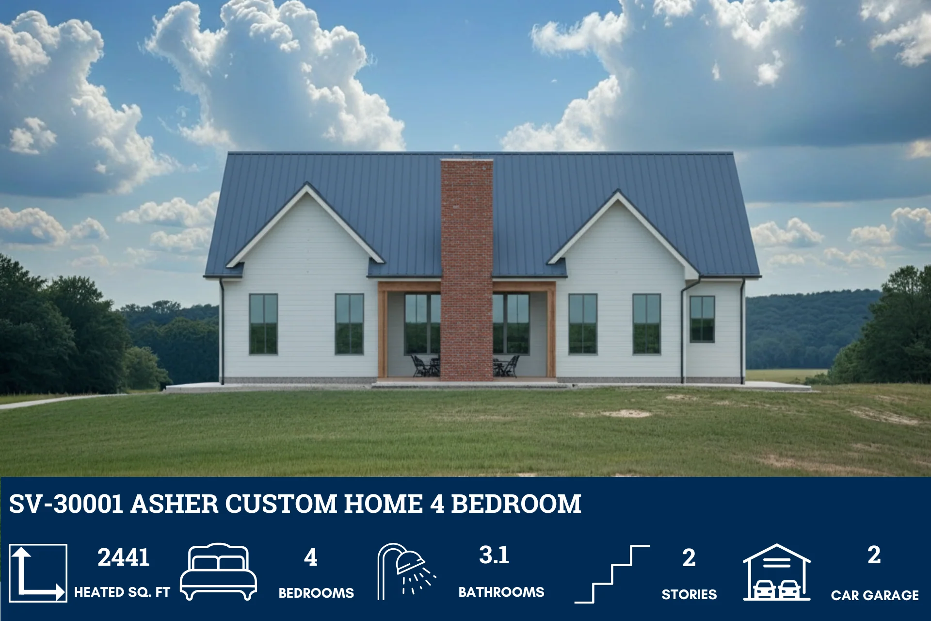 SV-30001 Asher Custom Home Plan - Image 2